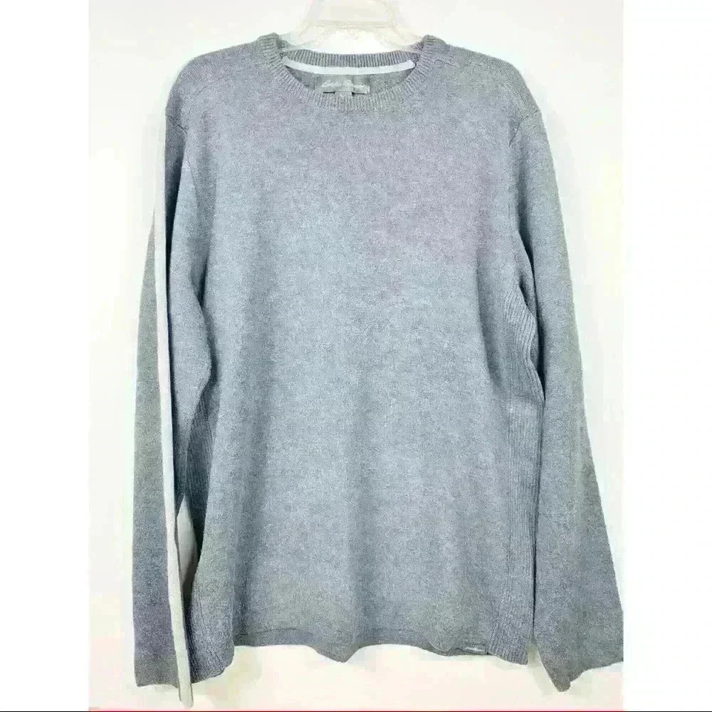 Eddie Bauer Men’s Crewneck Blue Stripe Sweater Top size TL